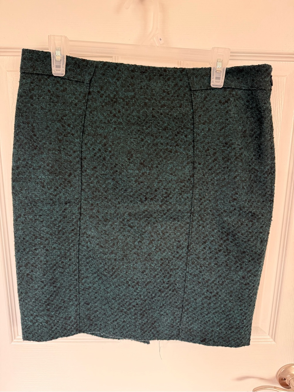 Banana Republic Dark Teal Tweed Pencil Skirt